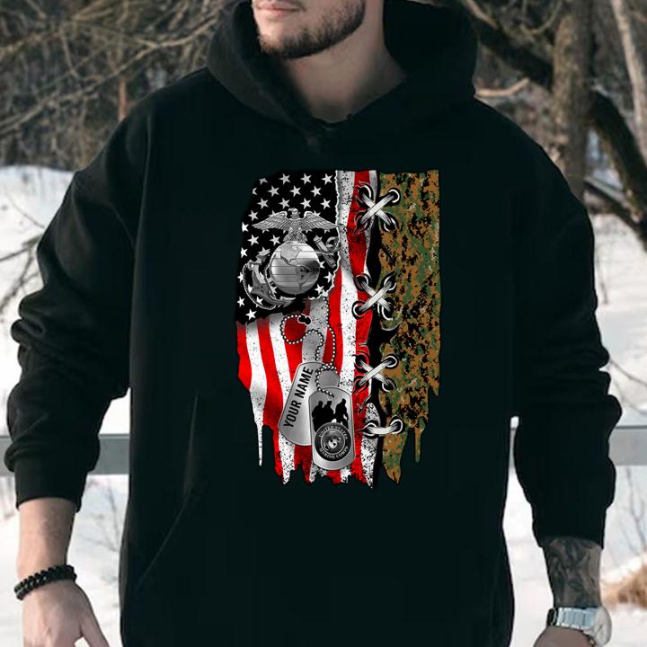 4th Of July Independence Day your name US Marine Corps t-shirt hoodie