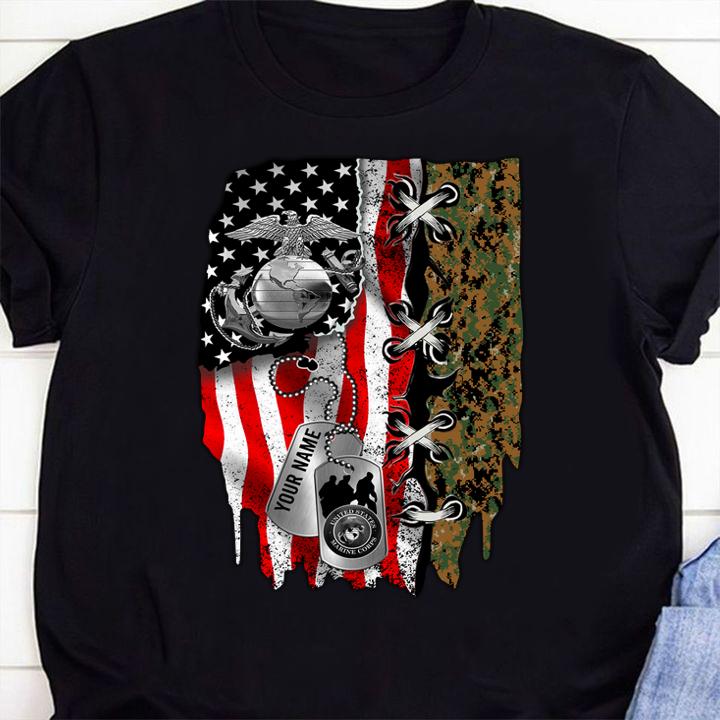 4th Of July Independence Day your name US Marine Corps t-shirt shirt
