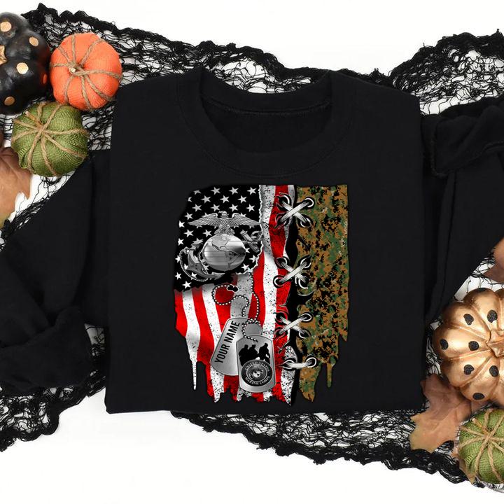 4th Of July Independence Day your name US Marine Corps t-shirt sweatshirt