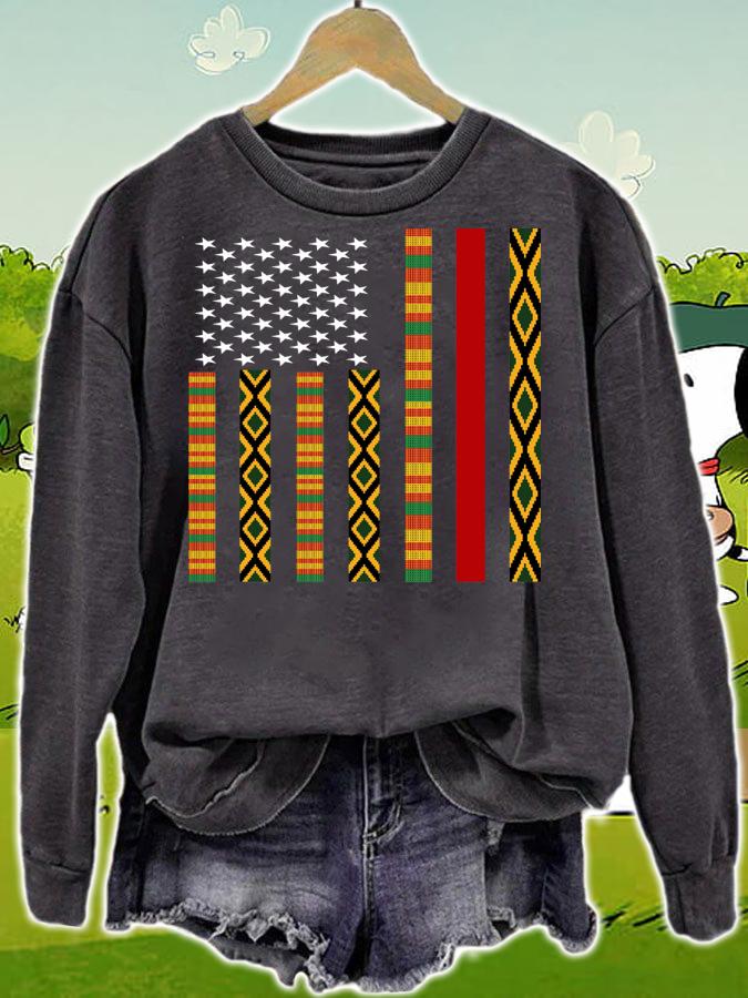 African Kente Cloth Sunglass American Flag Special t-shirt sweatshirt