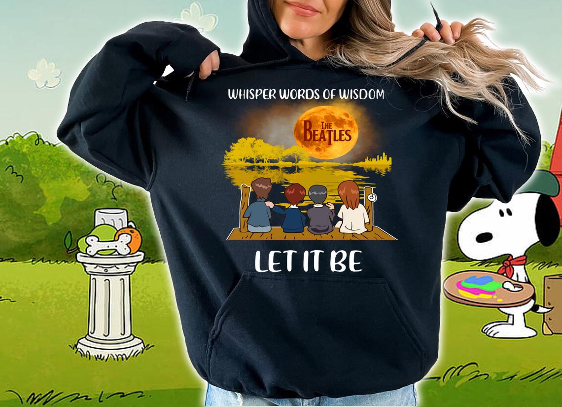 Whisper words of Wisdom The Beatles Let it be moon guitar lake t-shirt hoodie