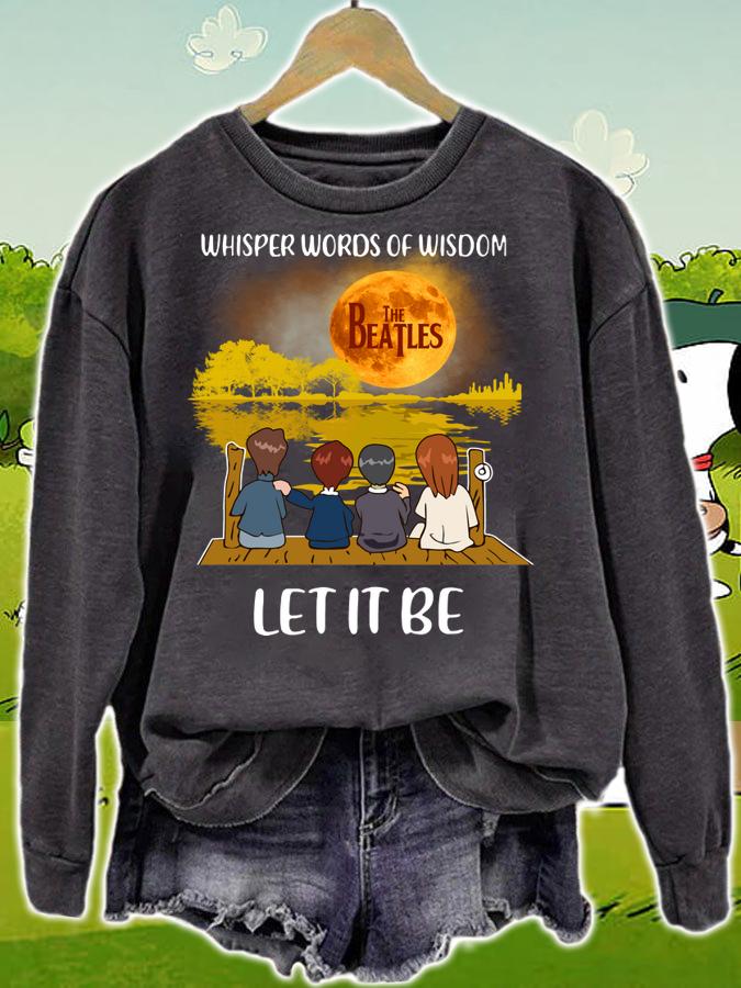 Whisper words of Wisdom The Beatles Let it be moon guitar lake t-shirt sweatshirt