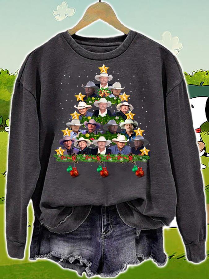 Alan Jackson Happy Christmas Tree t-shirt sweatshirt