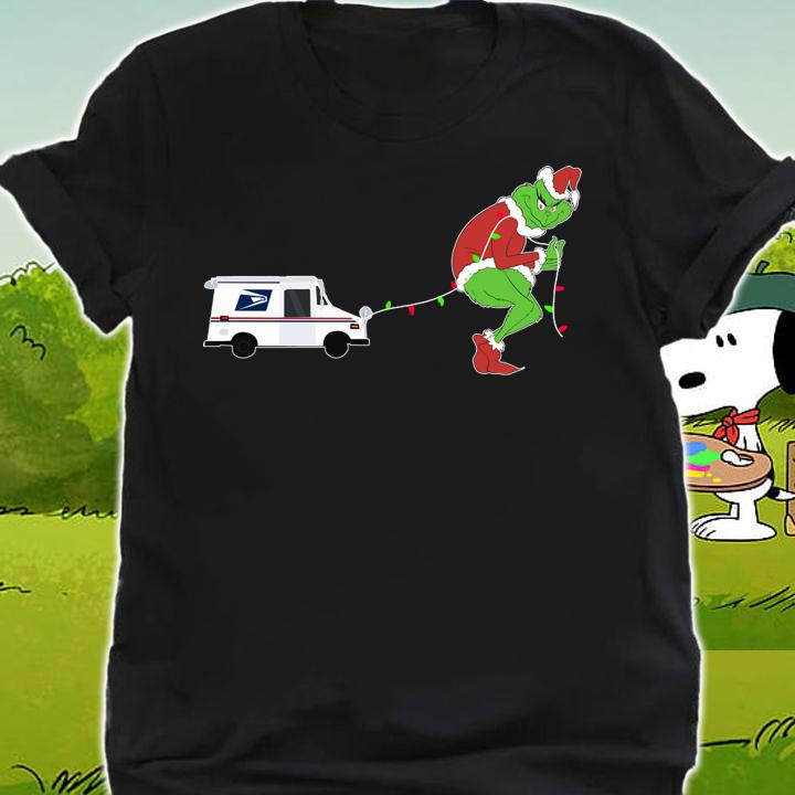 Grinch United States Postal Service Christmas t-shirt shirt