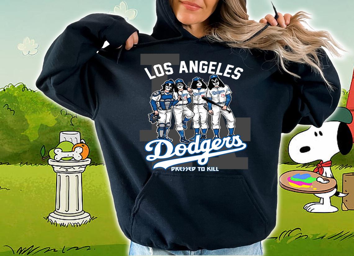 Kiss Band Member Los Angeles Dodgers Dressed To Kill t-shirt hoodie