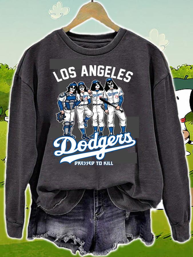 Kiss Band Member Los Angeles Dodgers Dressed To Kill t-shirt sweatshirt