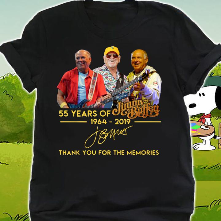 55 years of Jimmy Buffett 1964-2019 thank you for the memories t-shirt shirt