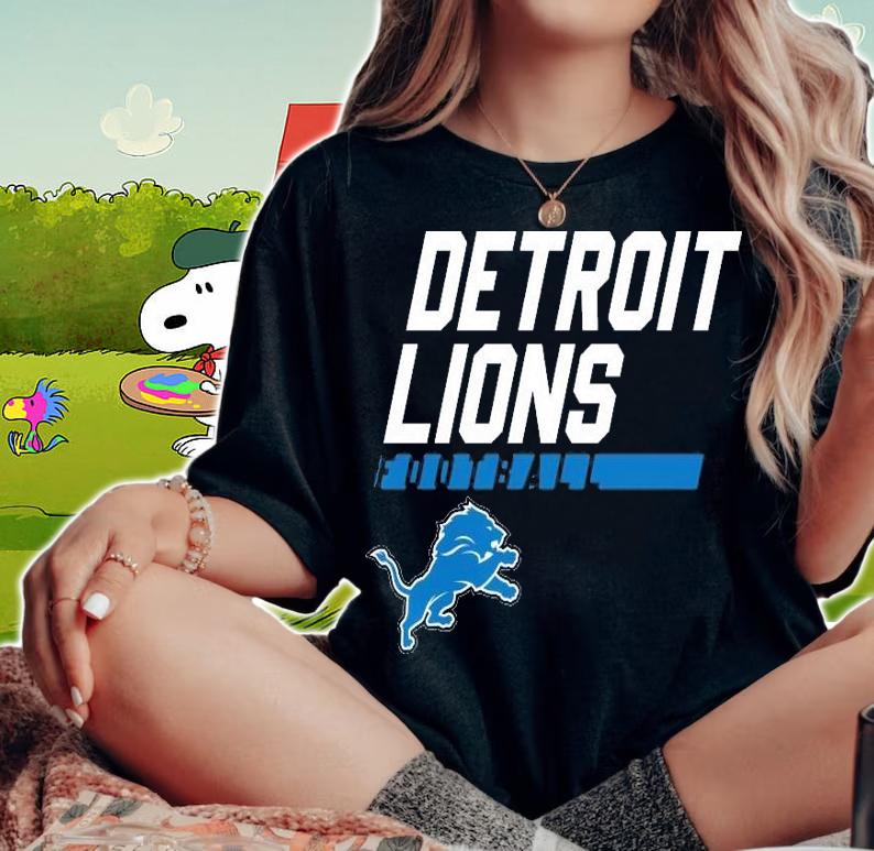 Detroit Lions Football NFL logo t-shirt woman shirt