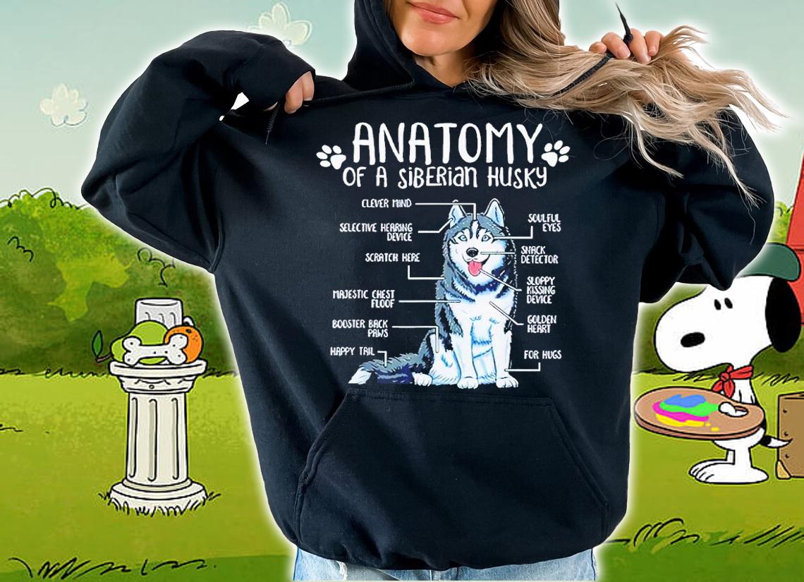 Anatomy Of A Siberian Husky Dog Lover Shirt t-shirt hoodie