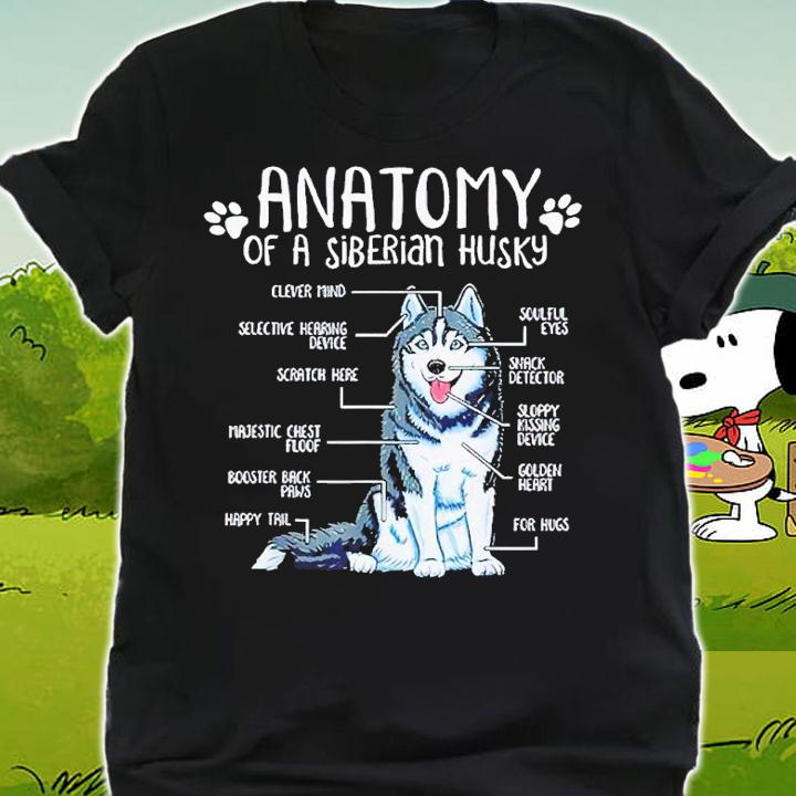 Anatomy Of A Siberian Husky Dog Lover Shirt t-shirt shirt