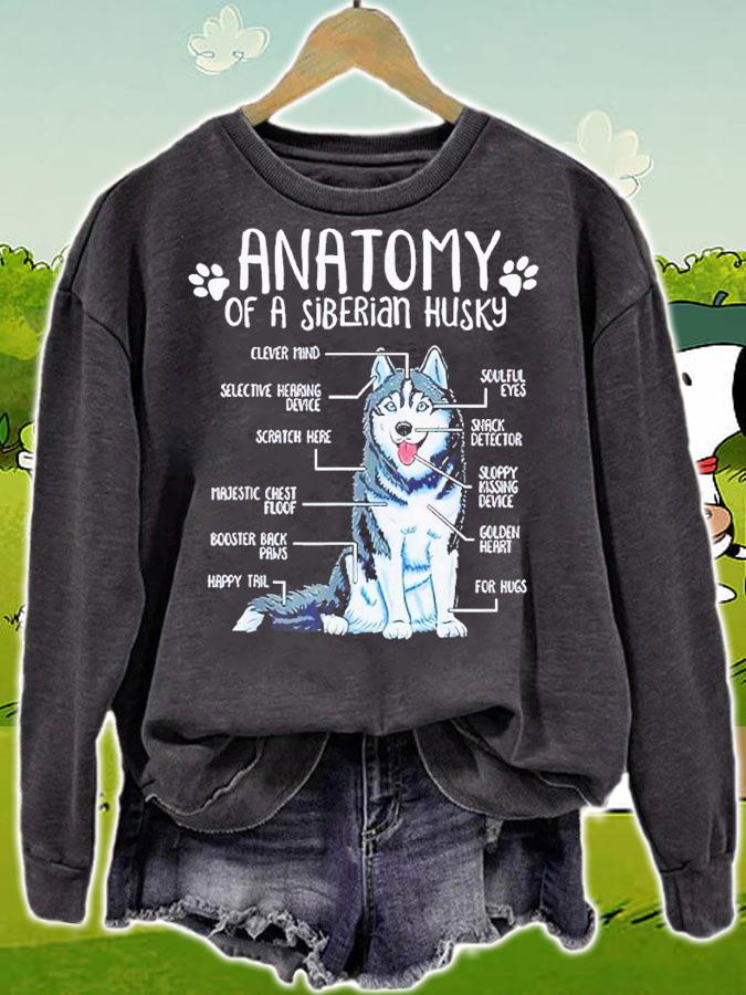 Anatomy Of A Siberian Husky Dog Lover Shirt t-shirt sweatshirt