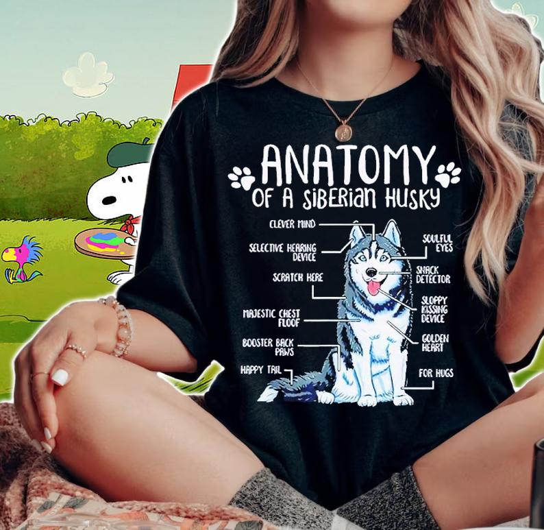 Anatomy Of A Siberian Husky Dog Lover Shirt t-shirt woman shirt