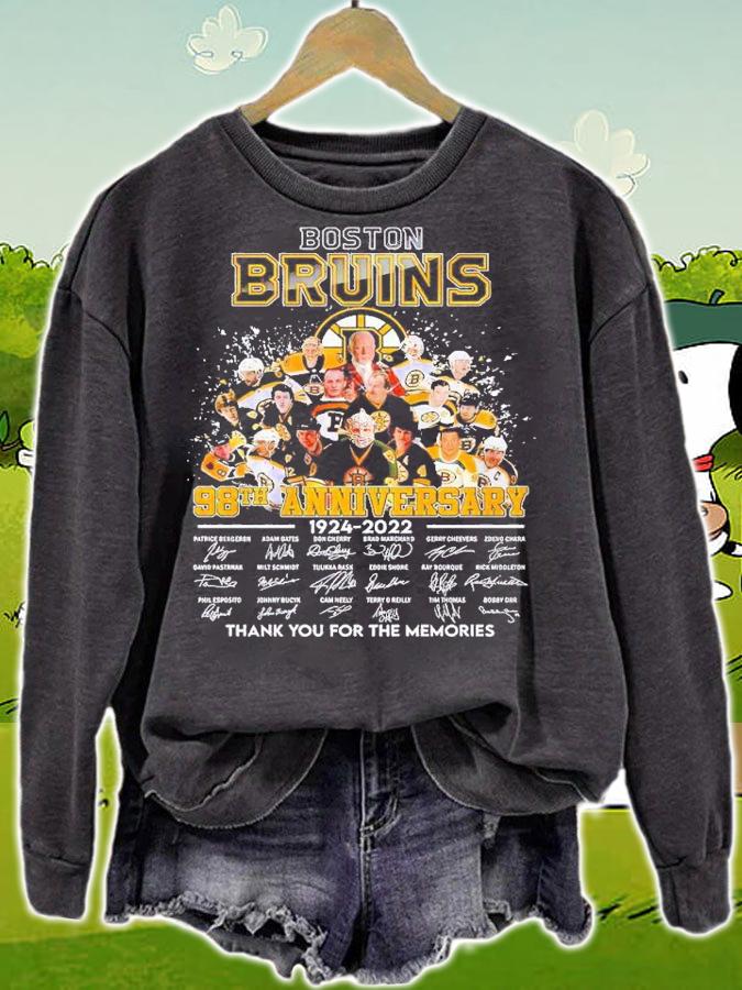 Boston Bruins 98th anniversary 1924 2022 thank you for the memories shirt t-shirt sweatshirt