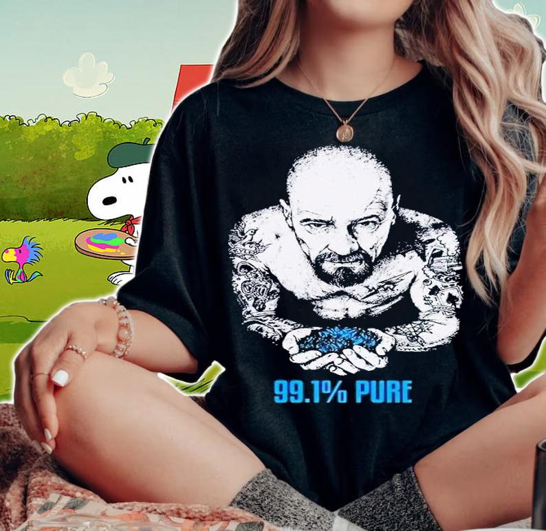 Breaking Bad Tattooed Walter White 99 1 pure Crystal Meth shirt t-shirt woman shirt