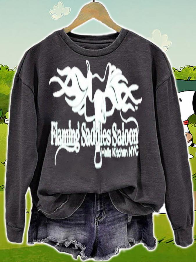 Flaming Saddles Saloon Shirt t-shirt sweatshirt
