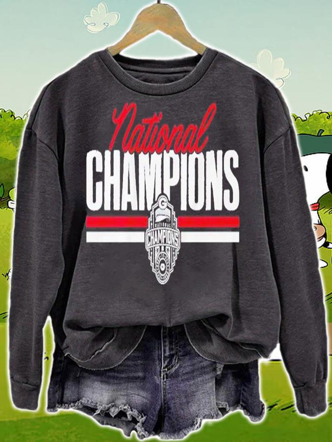 Georgia Football National Champions Script Block shirt t-shirt sweatshirt