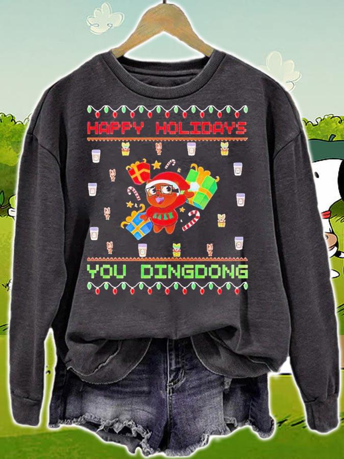 Happy Holidays you dindong ugly Christmas shirt t-shirt sweatshirt
