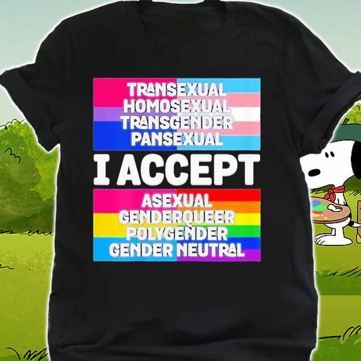 I Accept All Genders And Sexual Orientations Shirt t-shirt shirt