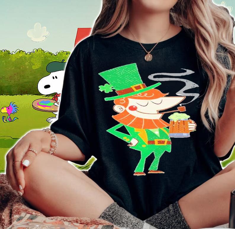 Mid Century Leprechaun St Patrick's Day Shirt t-shirt woman shirt