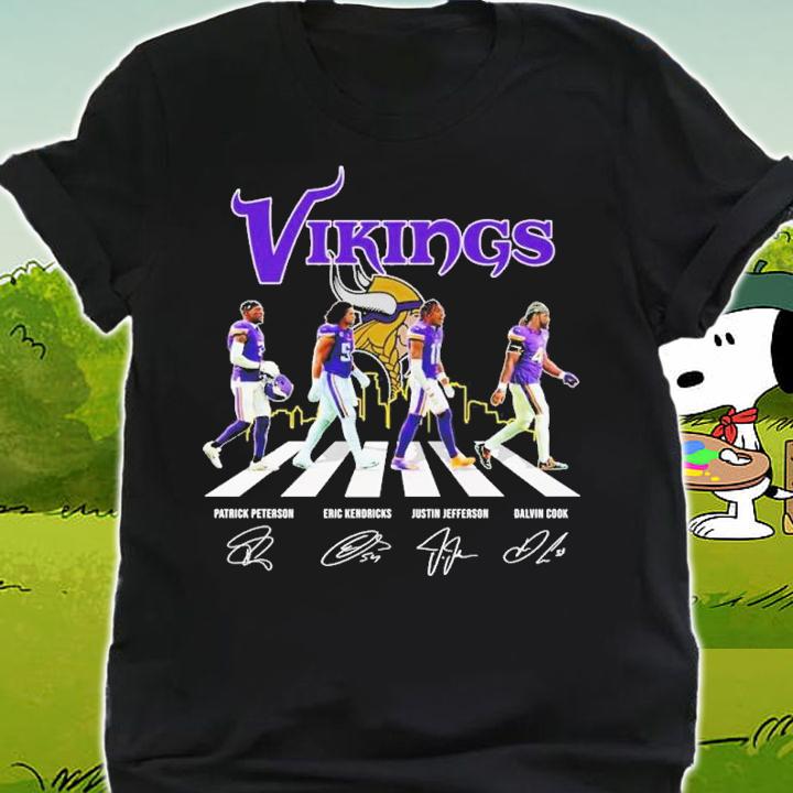 Minnesota Vikings Football Team Abbey Road 2022 Signatures Shirt t-shirt shirt