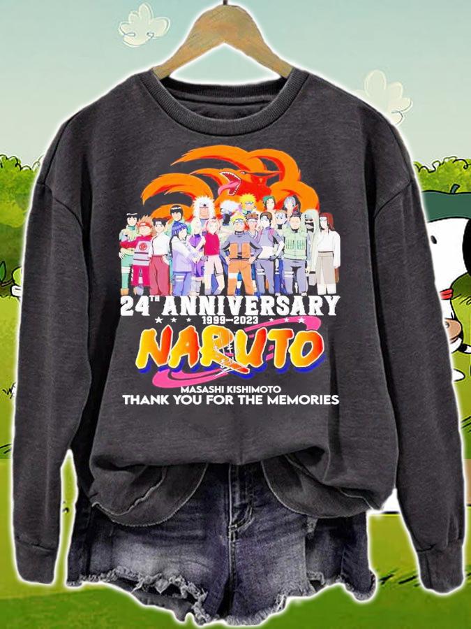 Naruto 24th anniversary 1999 2023 Masashi Kishimoto thank you for the memories shirt t-shirt sweatshirt