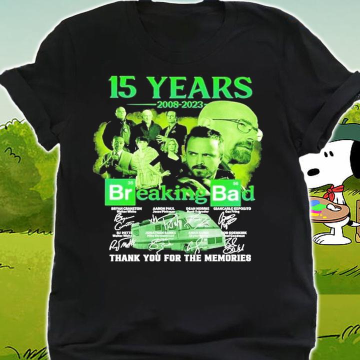15 years 2008 2023 Breaking Bad thank you for the memories shirt t-shirt shirt
