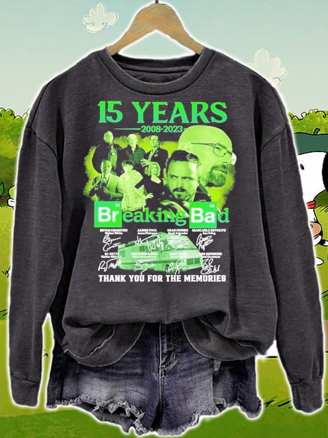 15 years 2008 2023 Breaking Bad thank you for the memories shirt t-shirt sweatshirt