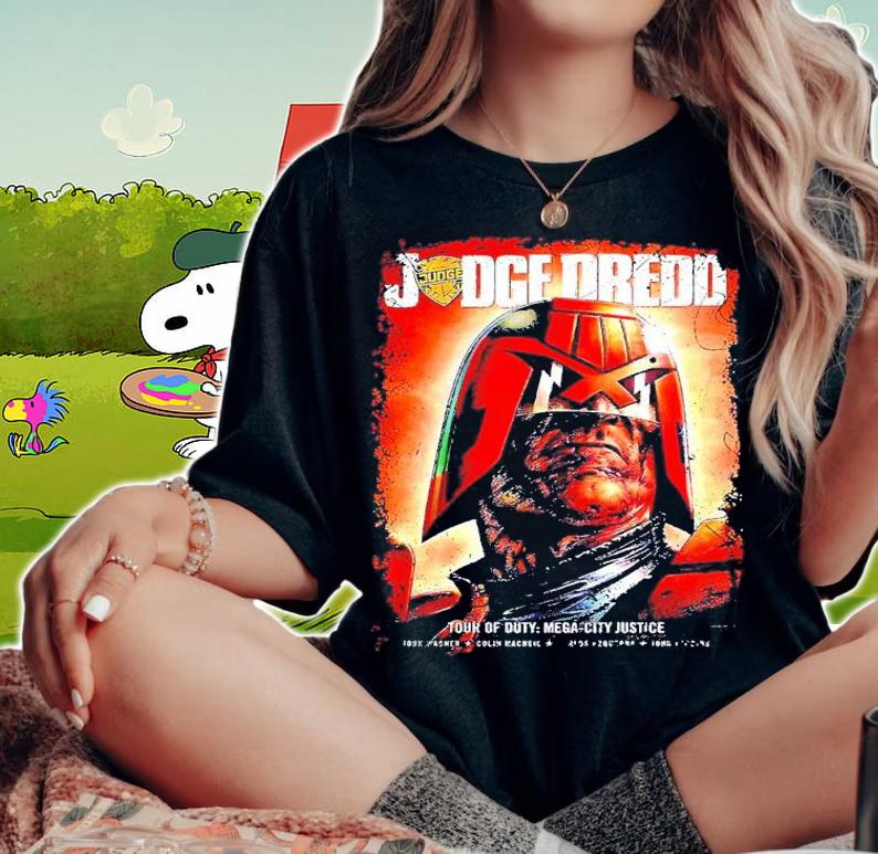 Judge Dredd Tour of Duty Mega City Justice shirt t-shirt woman shirt