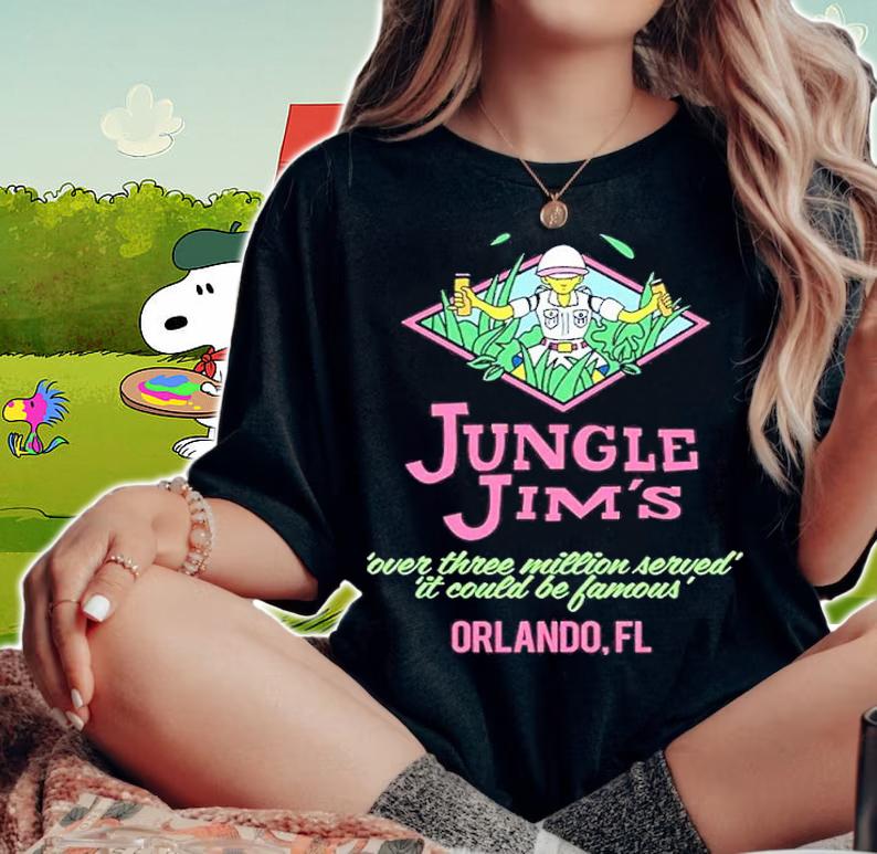 Jungle Jim's Restaurant Full Color Logo shirt t-shirt woman shirt