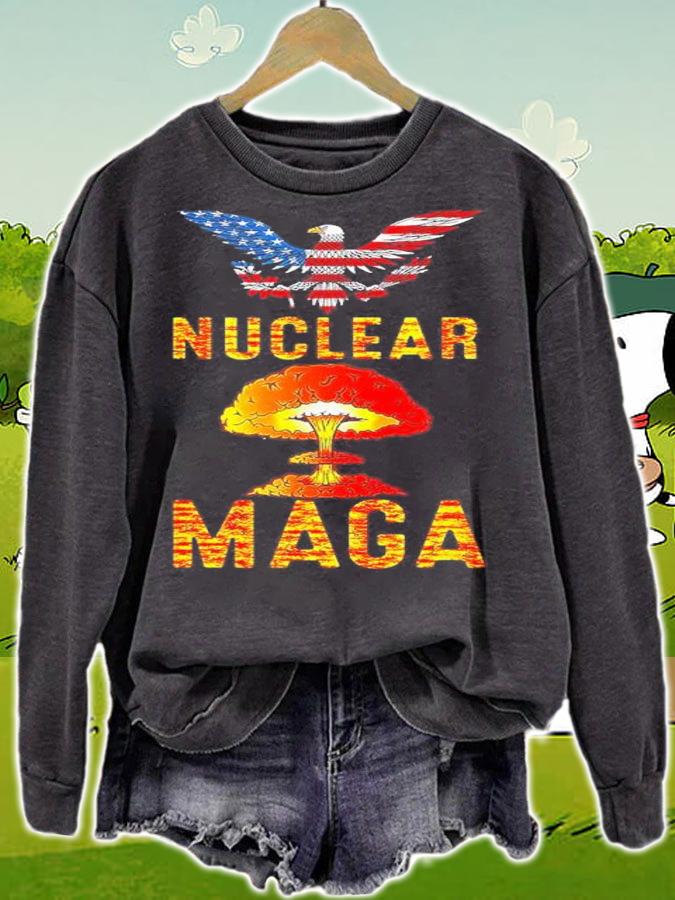 Nuclear Maga America Trump USA Eagle Flag Shirt t-shirt sweatshirt