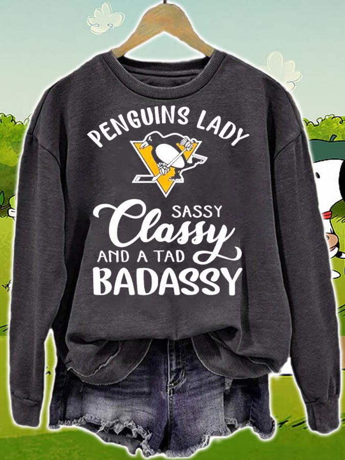 Penguins lady sassy classy and a tad badassy shirt t-shirt sweatshirt