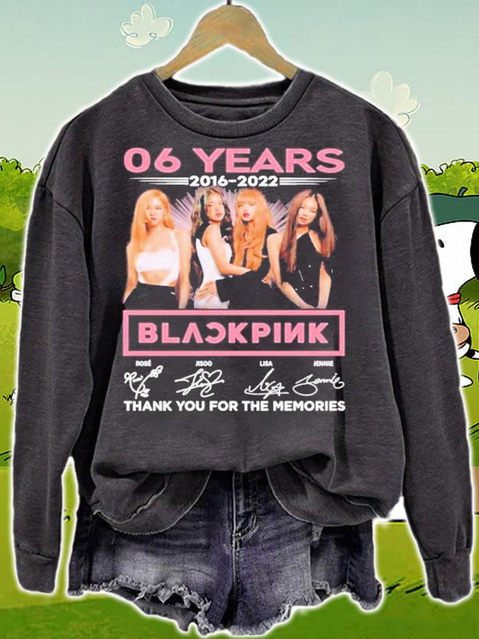 06 Years 2016-2022 Blackpink Signatures Thank You For The Memories Shirt t-shirt sweatshirt