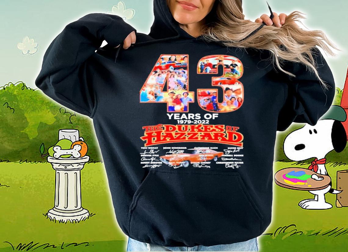 43 Years Of The Dukes Hazzard 1979-2022 Signatures Shirt t-shirt hoodie