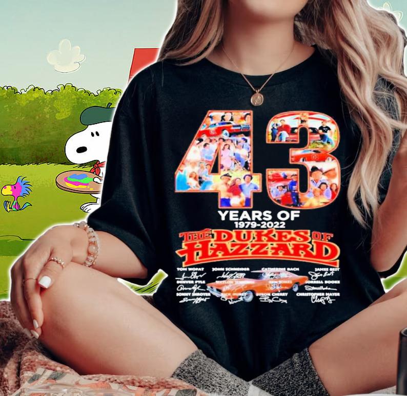 43 Years Of The Dukes Hazzard 1979-2022 Signatures Shirt t-shirt woman shirt