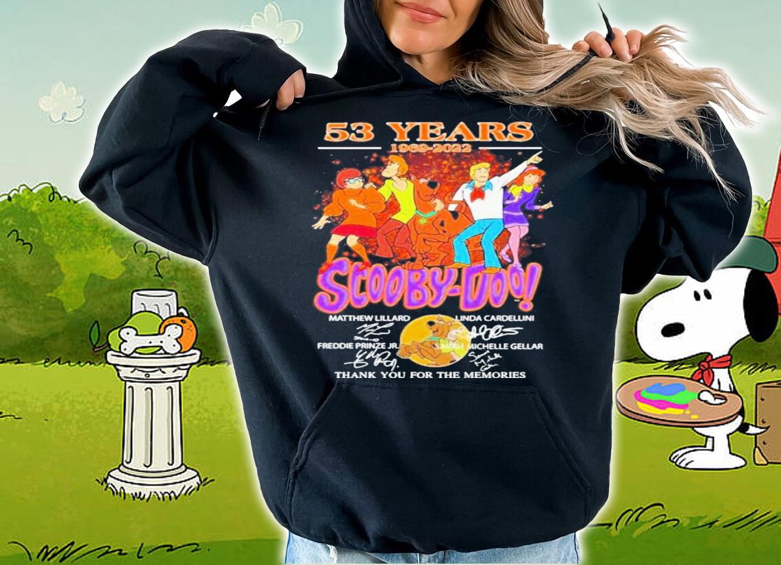 53 Years 1969-2022 Scooby-Doo Signatures Thank You For The Memories t-shirt hoodie