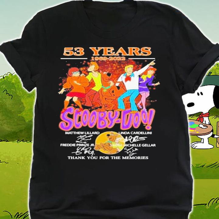 53 Years 1969-2022 Scooby-Doo Signatures Thank You For The Memories t-shirt shirt