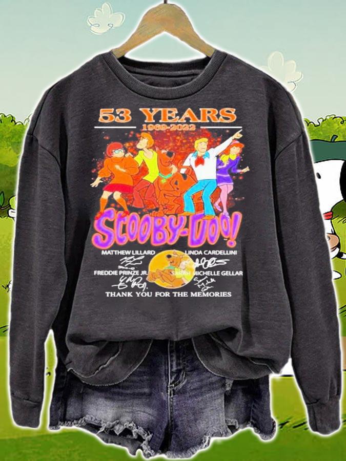 53 Years 1969-2022 Scooby-Doo Signatures Thank You For The Memories t-shirt sweatshirt