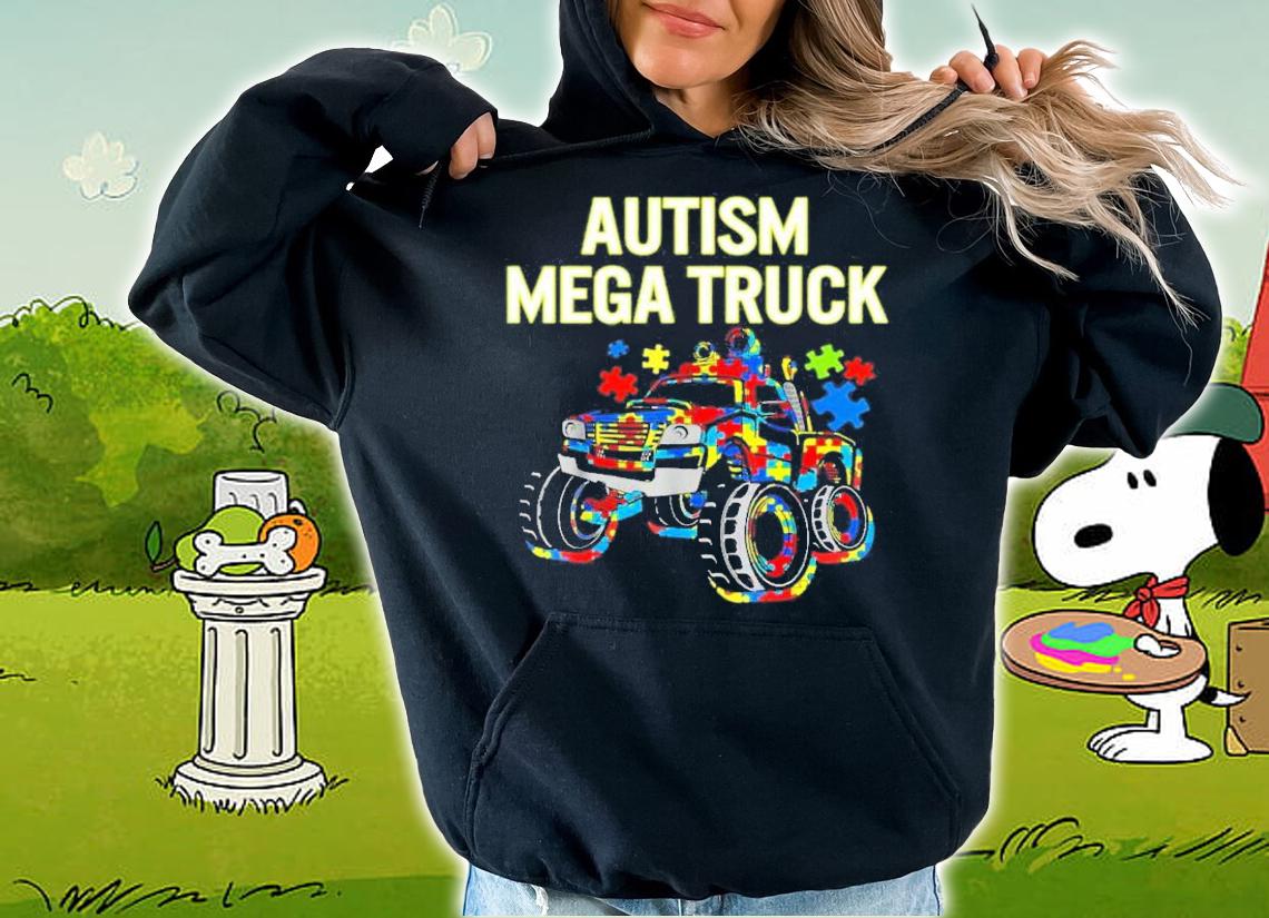 Autism Mega Truck Monster Truck Autism Awareness T-Shirt t-shirt hoodie