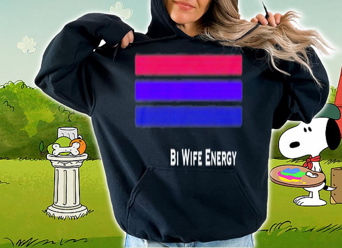 Bi Wife Energy Stripe Line Bisexual T-Shirt t-shirt hoodie