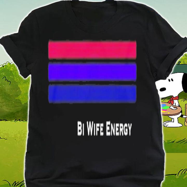 Bi Wife Energy Stripe Line Bisexual T-Shirt t-shirt shirt