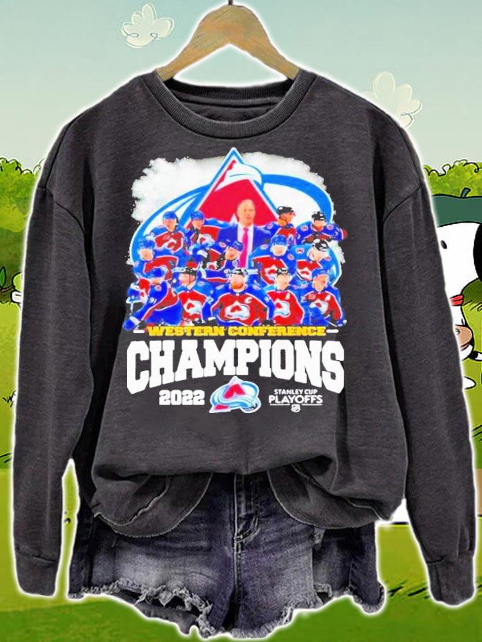 Colorado Avalanche Western Conference Champions 2022 Stanley Cup Playoffs T-Shirt t-shirt sweatshirt