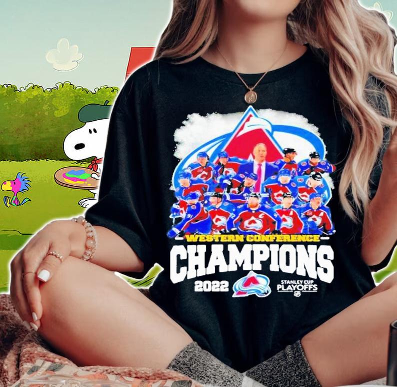 Colorado Avalanche Western Conference Champions 2022 Stanley Cup Playoffs T-Shirt t-shirt woman shirt