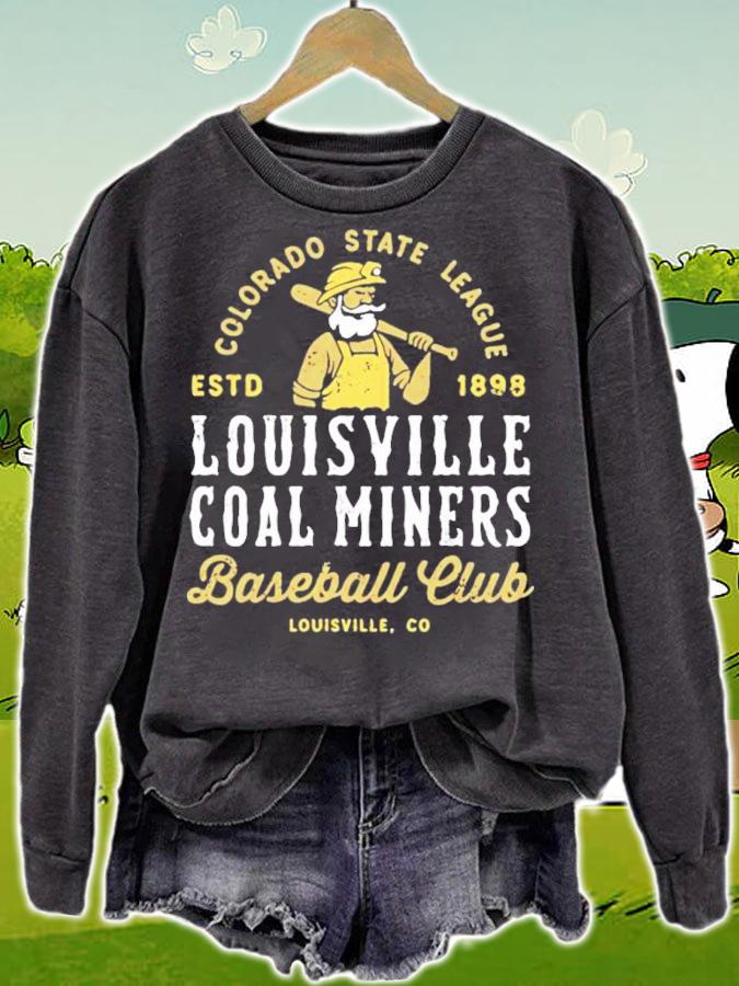 Colorado State League ESTD 1898 Louisville Coal Miners Baseball Club Louisville Colorado Shirt t-shirt sweatshirt