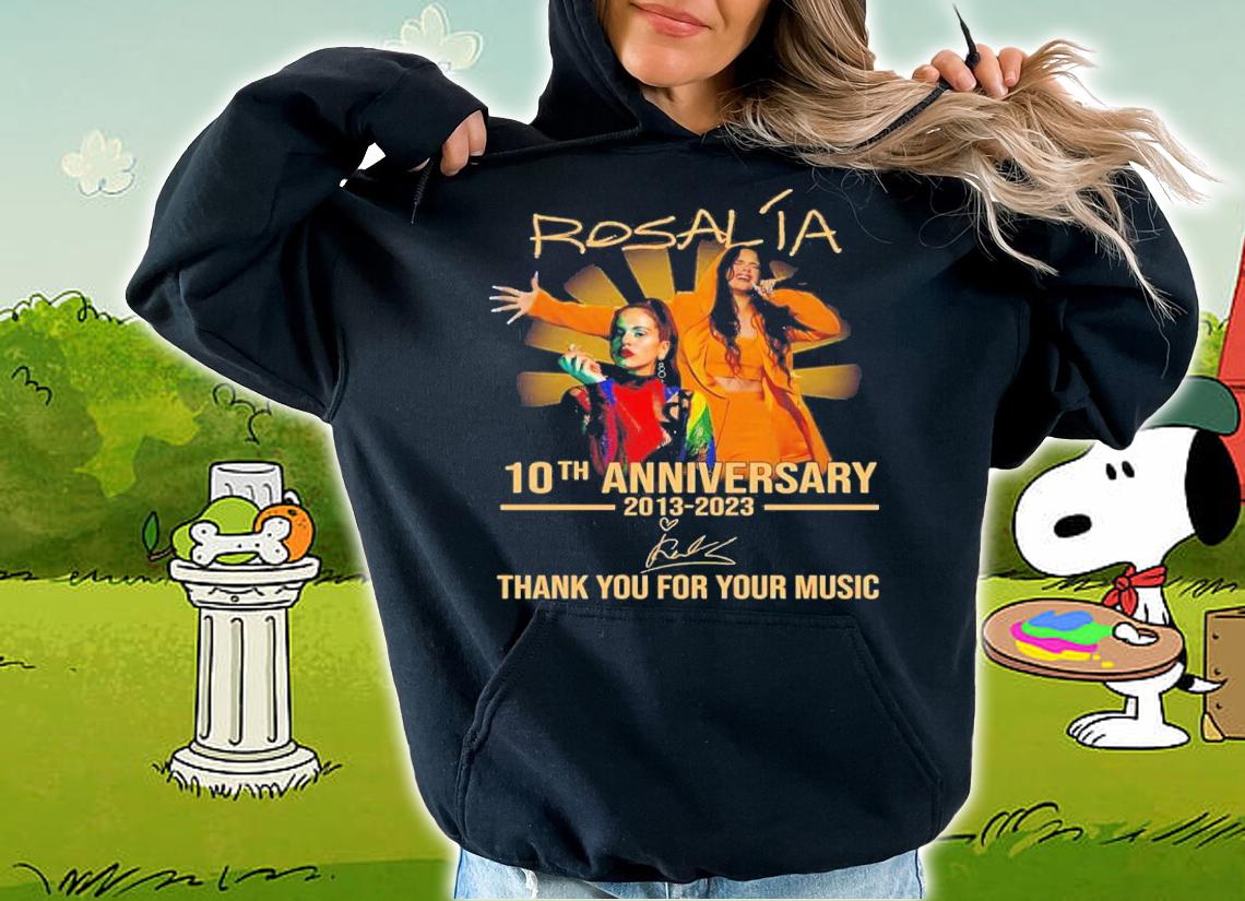 Rosala 10th Anniversary 2013-2023 Signature Thank You For Your Music T-Shirt t-shirt hoodie