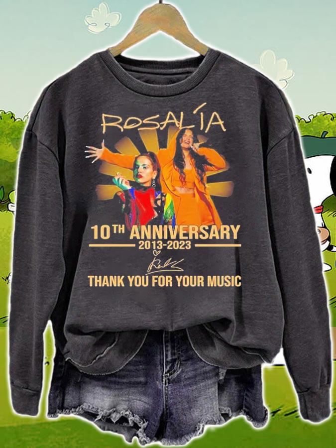 Rosala 10th Anniversary 2013-2023 Signature Thank You For Your Music T-Shirt t-shirt sweatshirt