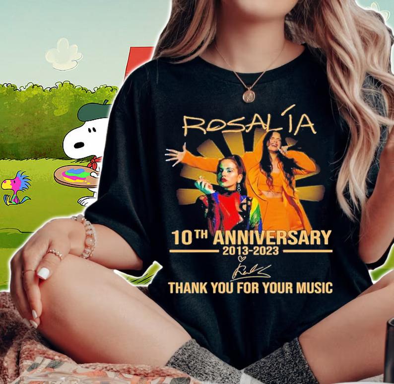 Rosala 10th Anniversary 2013-2023 Signature Thank You For Your Music T-Shirt t-shirt woman shirt
