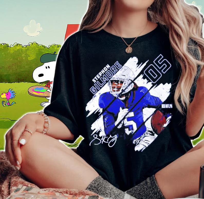 Stephon Gilmore Indianapolis Stripes Football Shirt t-shirt woman shirt