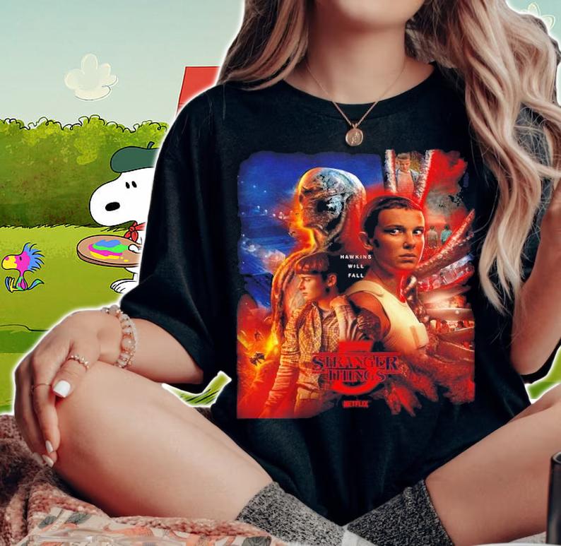Stranger Things 5 Hawkins Will Fall Have 8 Episodes Shirt t-shirt woman shirt