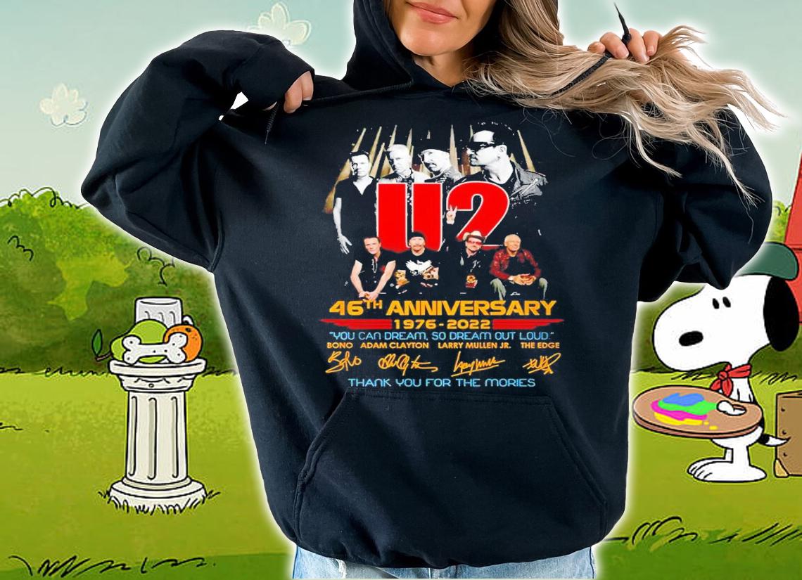 U2 46th anniversary 1976 2022 thank you for the memories shirt t-shirt hoodie