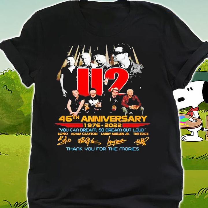 U2 46th anniversary 1976 2022 thank you for the memories shirt t-shirt shirt